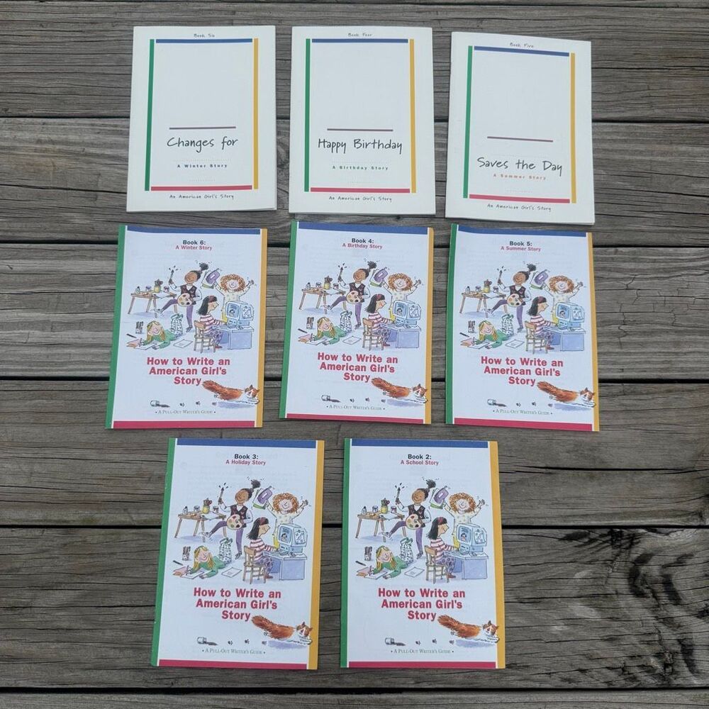 How to Write an American Girl's Story Book & Guide Lot Bundle